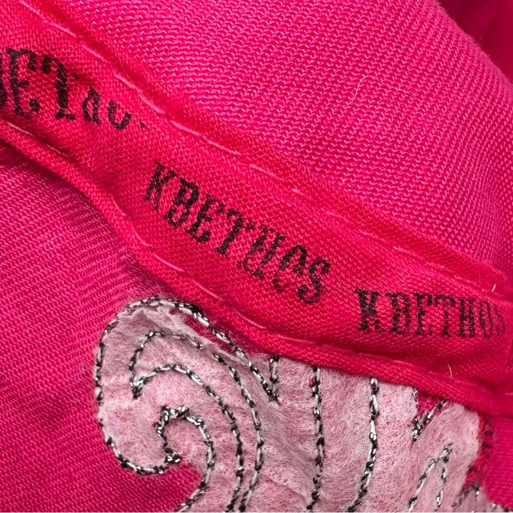 KBethos Women's Pink Bling Cadet Cap with Black Rhinestone Cross Embellishment - Picture 10 of 11